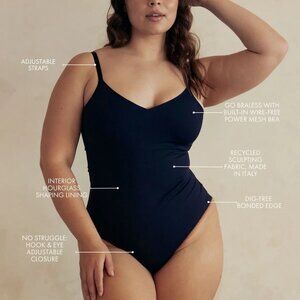 Pinsy V Neck Hourglass Shapewear Bodysuit